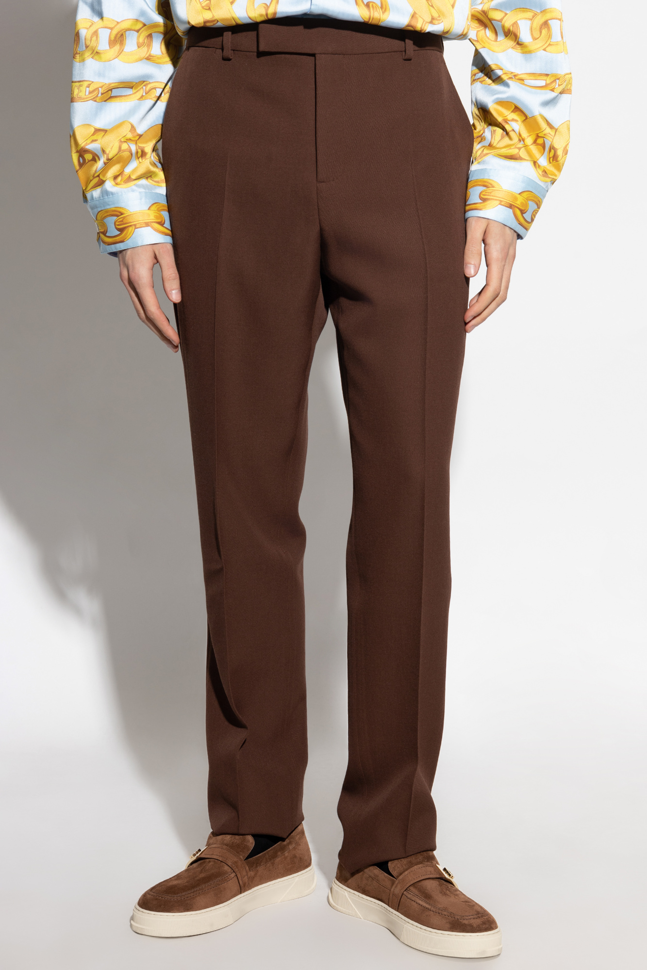 Versace Wool pants with crease | Men's Clothing | Vitkac Versace Wool pants with crease | Men's Clothing | Vitkac